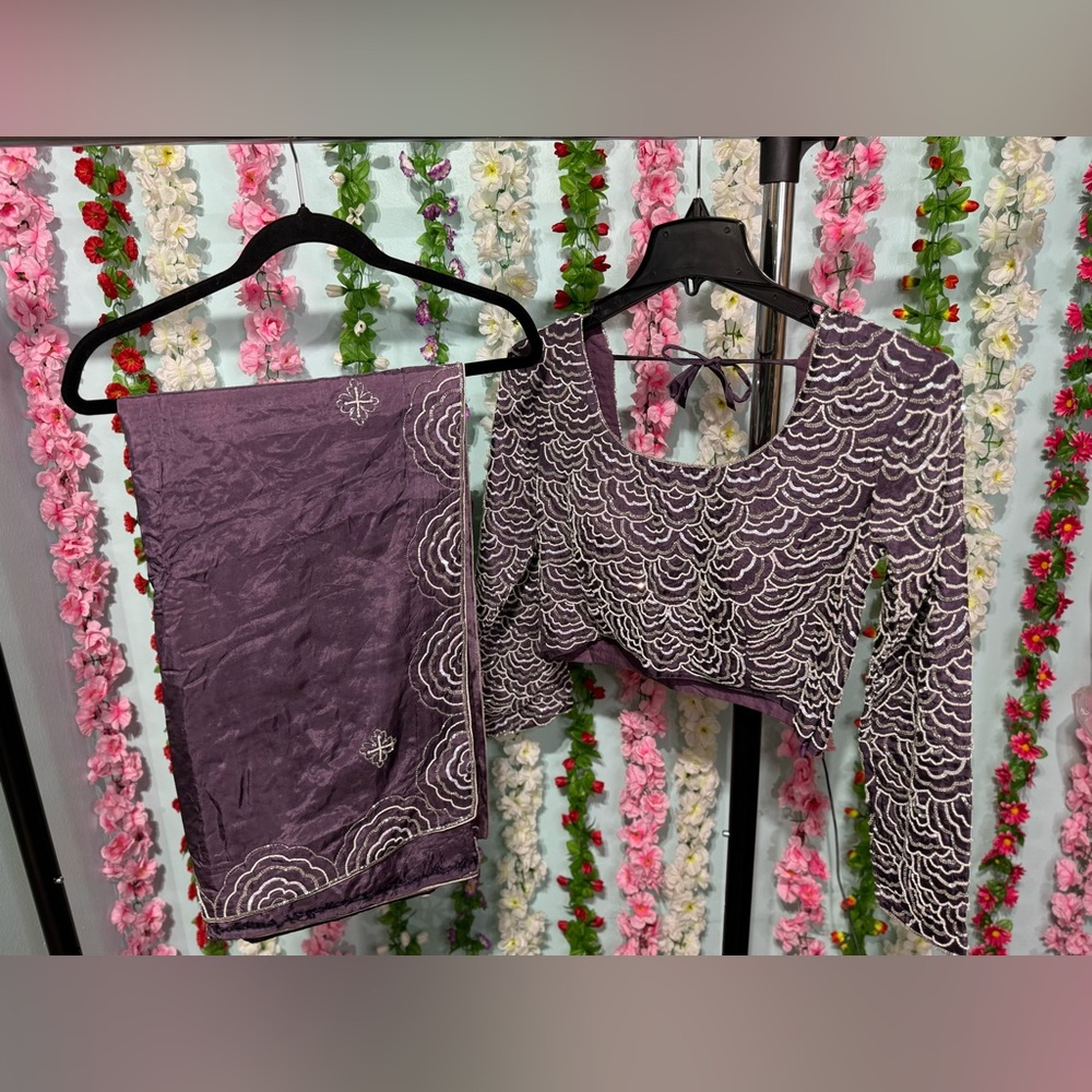 Purple saree